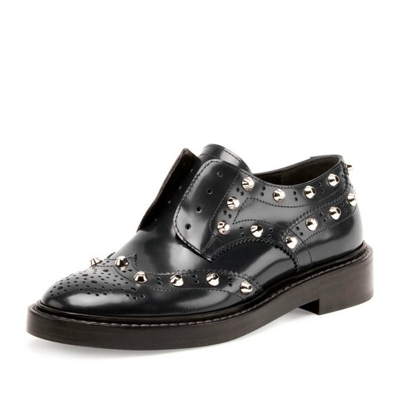 New Balenciaga Studded Wing-Tip Derby Loafer 38.5 - Picture 1 of 2